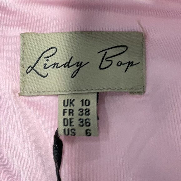 NWT Lindy Bop UK spring Easter pink flower dress, US 6 - Picture 7 of 7